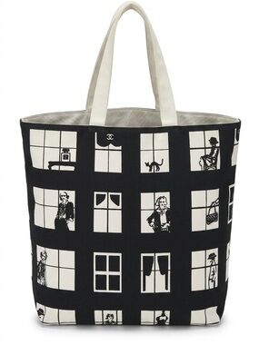 CHANEL Black and White Windows Tote ‼️(100% AUTHENTIC)